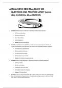 ACTUAL NBME CBSE REAL EXAM 100 QUESTIONS AND ANSWERS LATEST (usmle step 1)MEDICAL EXAMINATION